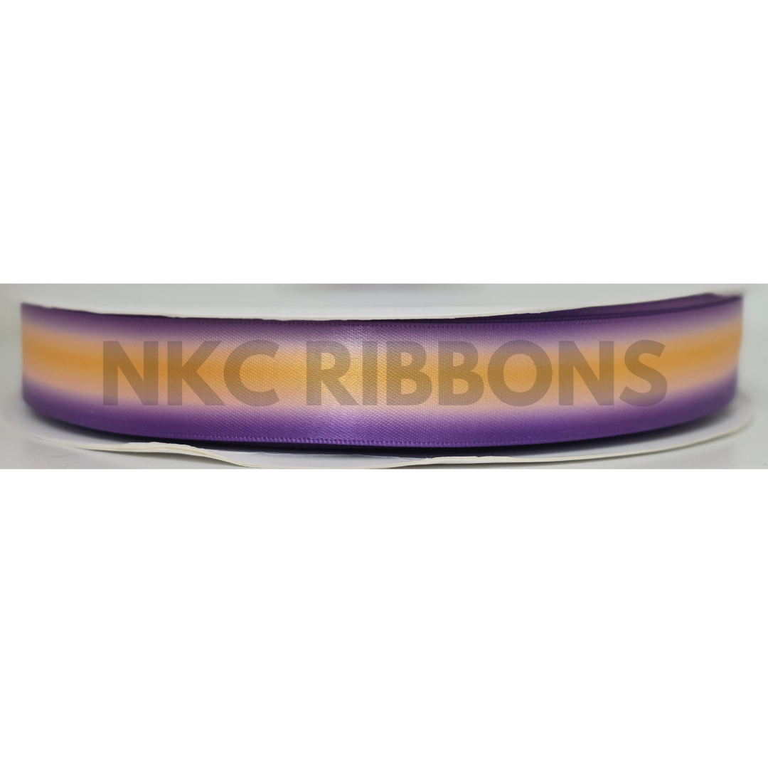 Purple / Yellow / Purple Ombré Ribbon