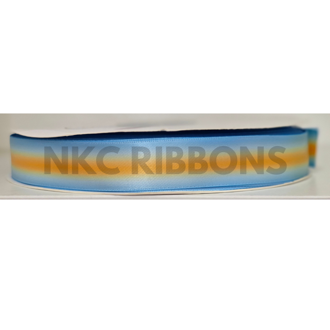 Blue / Yellow / Blue Ombré Ribbon