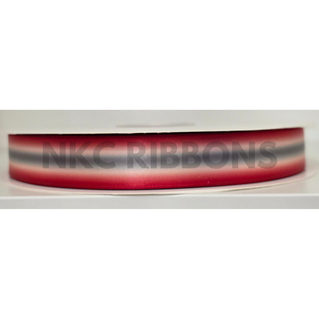 Red / Gray / Red Ombré Ribbon