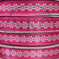 7/8 WHITE DAISY ON PINK  (TALAVERA INSPIRED)