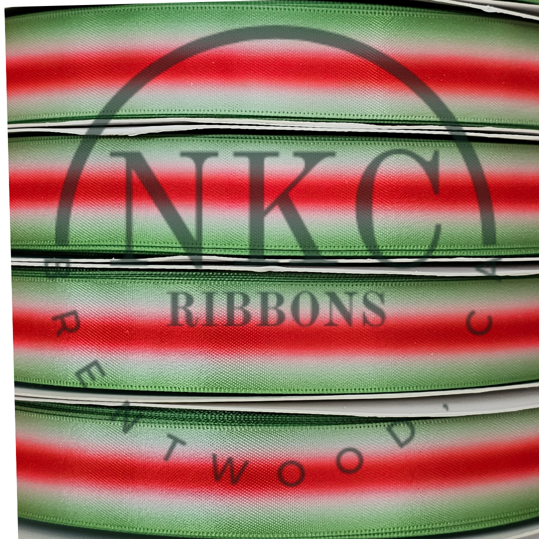 Green/Red/Green Ombré Ribbon