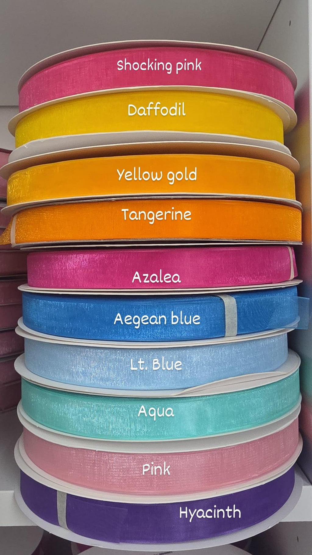5/8 ORGANZA RIBBONS