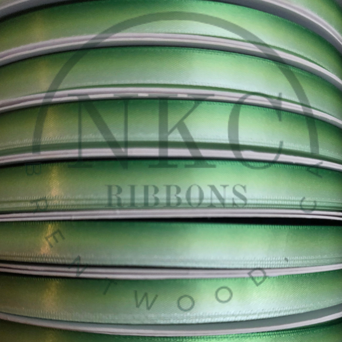 3/8Green/White Ombre Ribbon