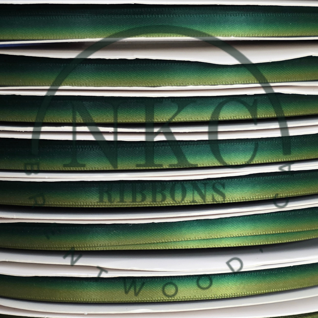 1/8 Hunter/Willow Ombre Ribbon