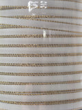 1/4 Double Face Satin Gold Edge
