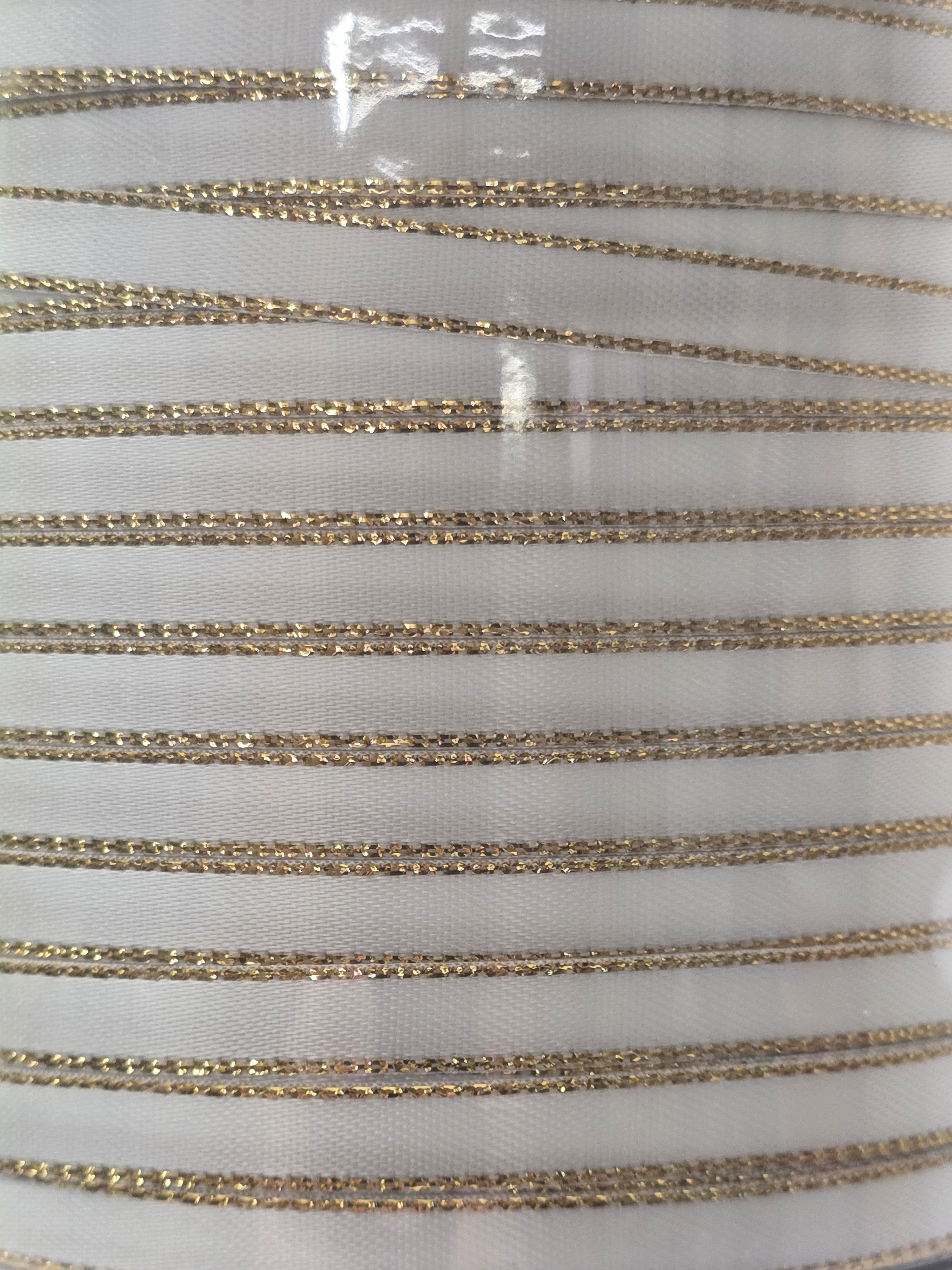 1/4 Double Face Satin Gold Edge